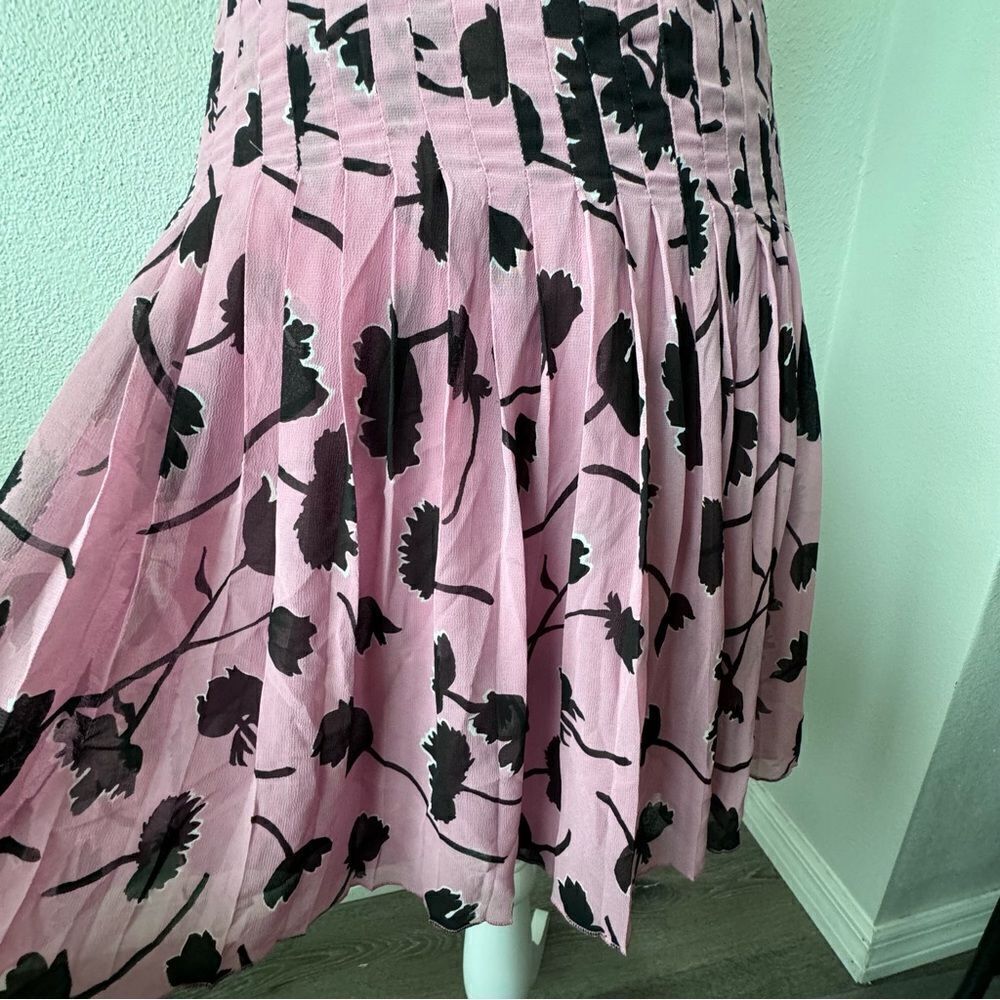 LOFT Floral Skirt Womens Flowy Pleated Dressy Career SZ S - Picture 3 of 10